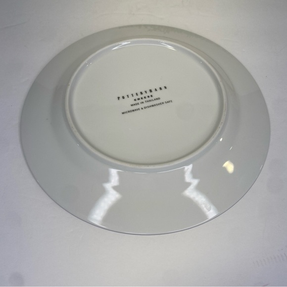 POTTERY BARN Cheese Plate GOUDA Black Rim 7 3/4" Dishwasher Microwave Safe - Picture 5 of 6